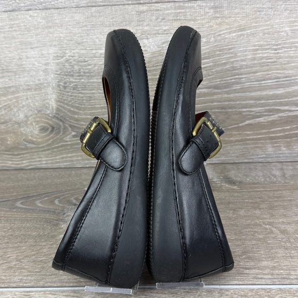 Vionic 354Goleta Women’s Sz 7.5 Black Leather Buckle Strap Mary Jane Loafers - Picture 10 of 12